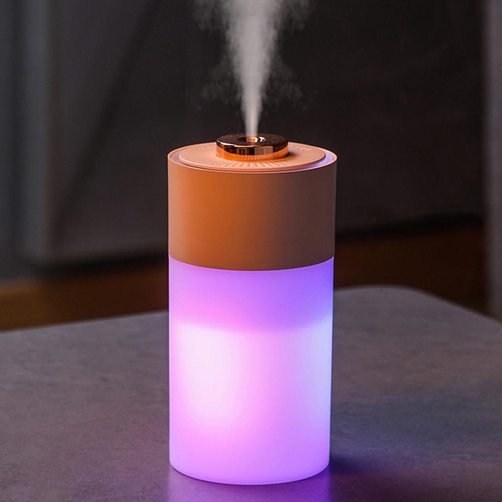 Colorful Humidifier 300ml Large Capacity Quiet Cool Mist Small Desk Humidifier for Travel Car  