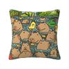 Cute Animal Capybara Cushion Cover x cm Polyester Soft Throw Pillow Case For Sofa Chair Decoration Bedding Pillowslip