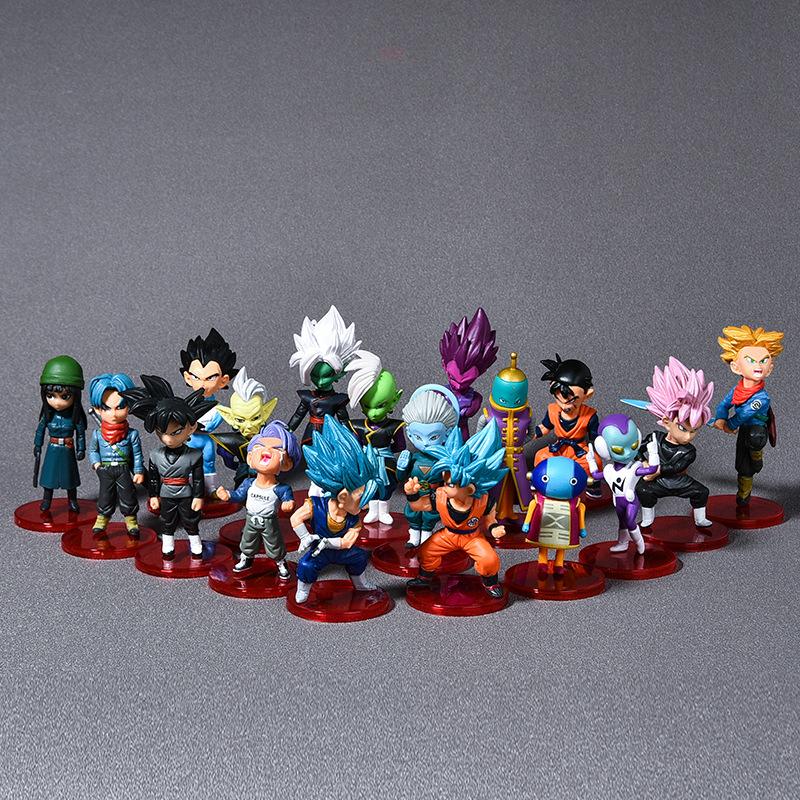 

Аниме Dragon Ball Super Saiyan Сын Гоку Фигурка Модель Подарки Коллекционные Фигурки для Детей 7-9 см 18 Штук В Наборе 7-9CM