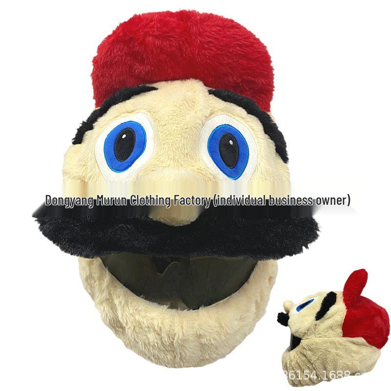 Motorcycle Plush Helmet Cover - Three-Eye Elk, Pumpkin, Rabbit Balaclava