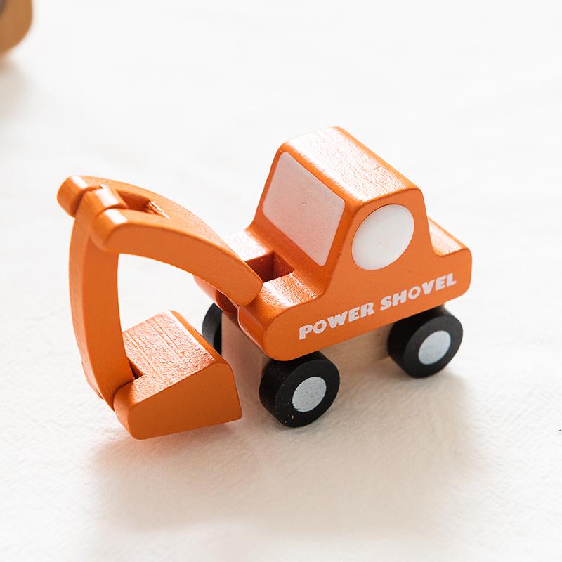Kids Mini Wooden Cars Truck Aircraft Model Toy Montessori Wooden Education Colorful Vehicle Toys Simulation Cars Decoration Gift