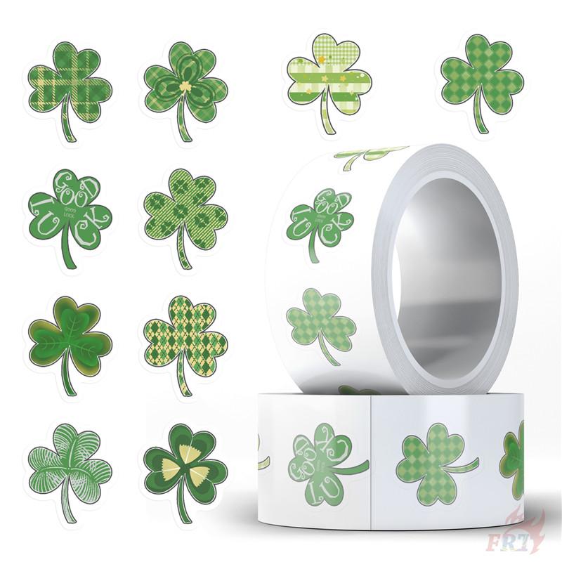 500Pcs/Roll Lucky Clover Kids Rewards Stickers - DIY Scrapbooks Album Decor Sealing Label Decals