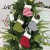 Small Woolen Sock Decor Mini Knitted Knit Xmas Ornaments Christmas Stocking Tree Hanging Decor Decorations Pendants for Tree