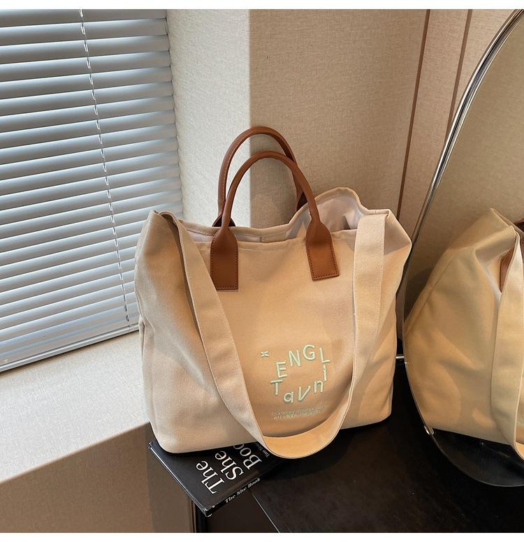 

Холщовая сумка женская большой вместимости новая летняя универсальная повседневная на плечо мессенджер сумка для студенток тоут легкие хаки