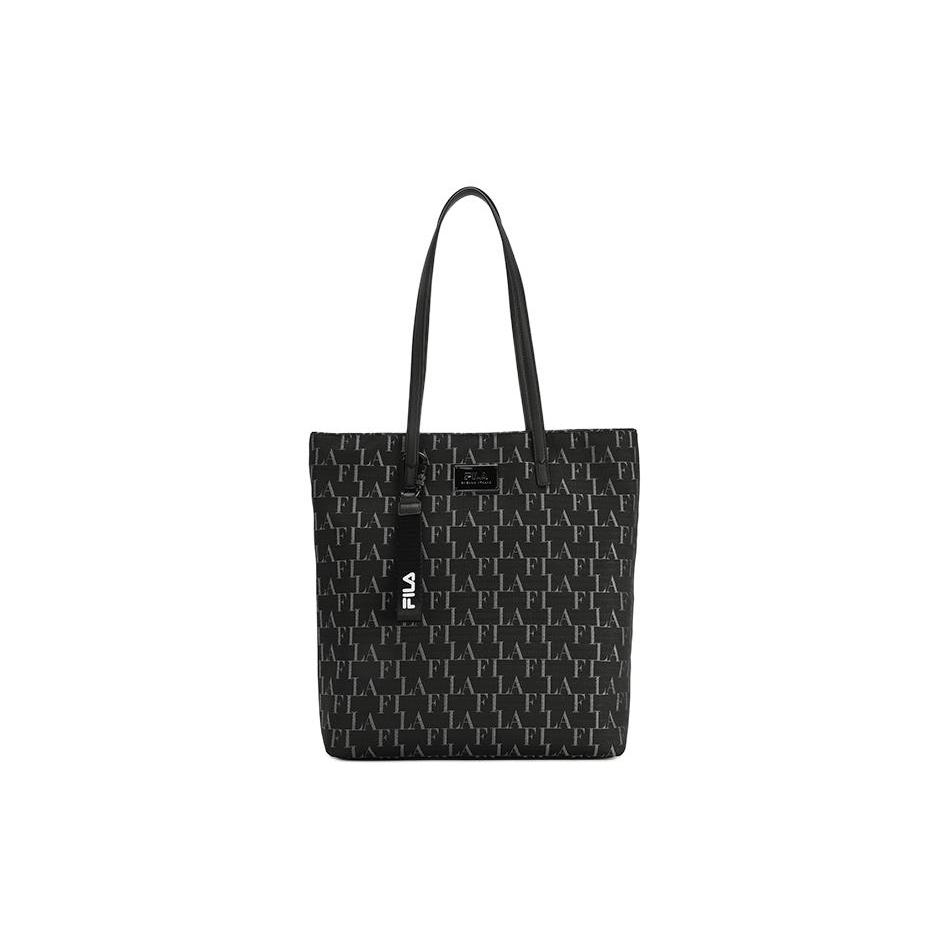 New FILA PU Handbag Regular Women's Jet Black F13W341165FBK