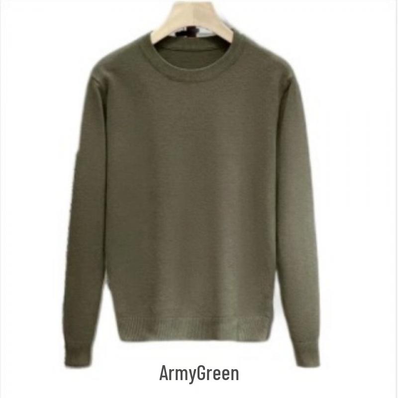 Men's Slim Fit Round Neck Warm Knitwear Pullover for Autumn and Winter