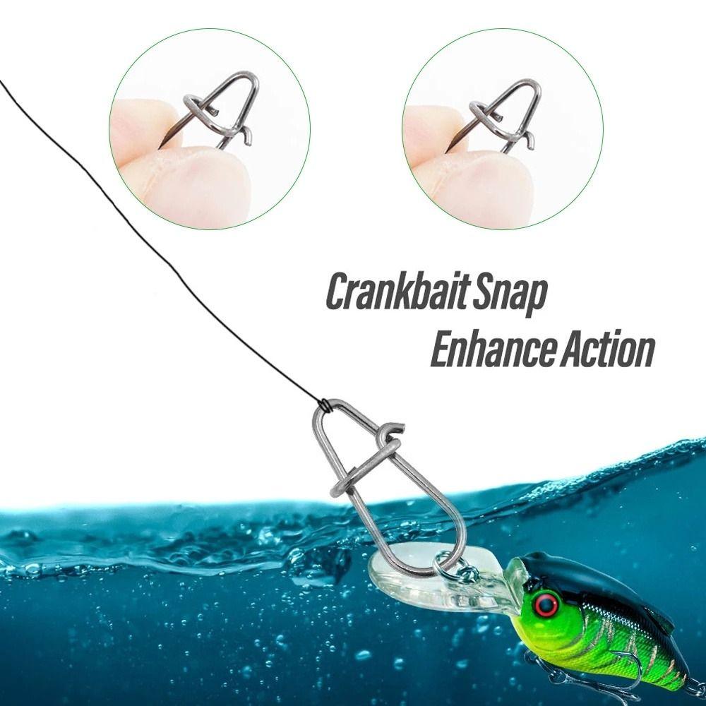 Fish Tool Fishing Lure Connector Fishing Hooked Snap Pin Swivel Lure Connector Lures Hooks Clips