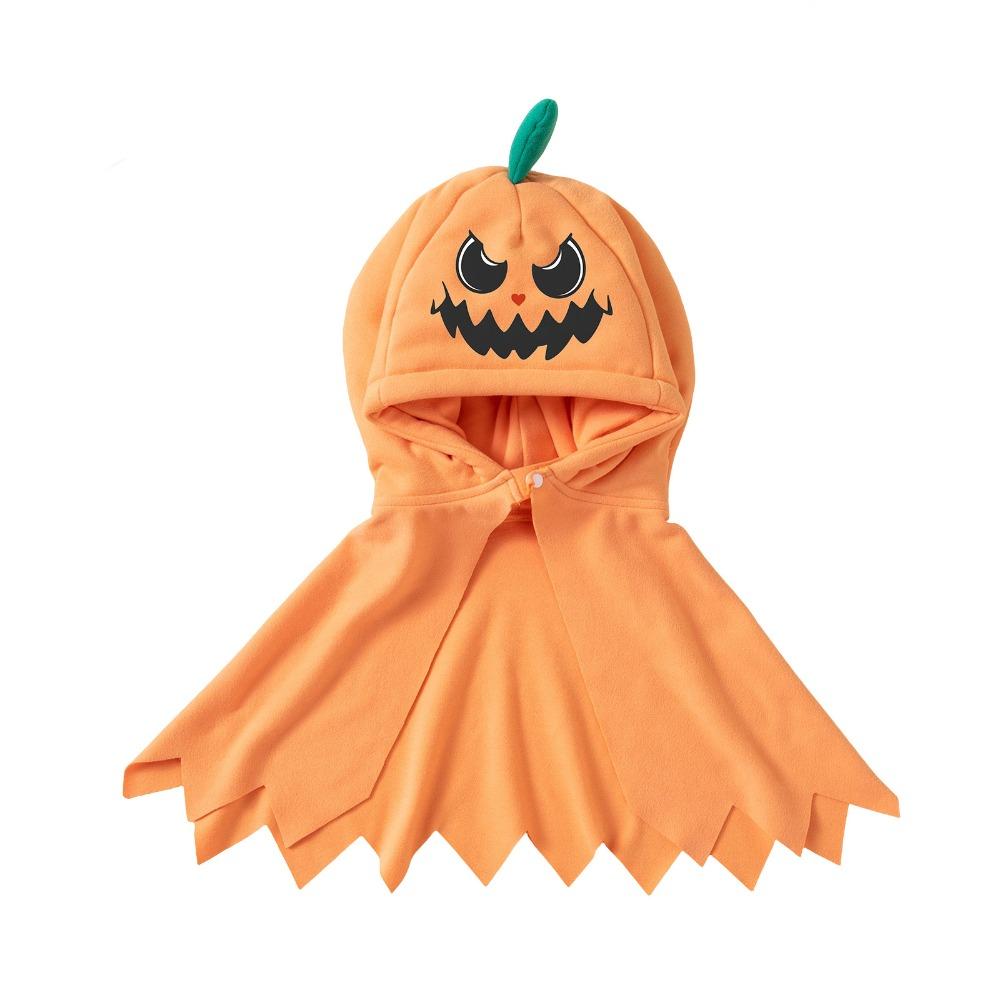 Hooded Cloak Pumpkin Hooded Cloak Coat Multipurpose Pumpkin Shawl Costume Cosplay Props Bright Color Halloween Cosplay Cape