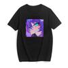 Dark Gothic Short Sleeve T-shirt Cute Cartoon Girl Streetwear Simple Casual Top Retro Loose E-Girl Summer Short Sleeve T-shirt