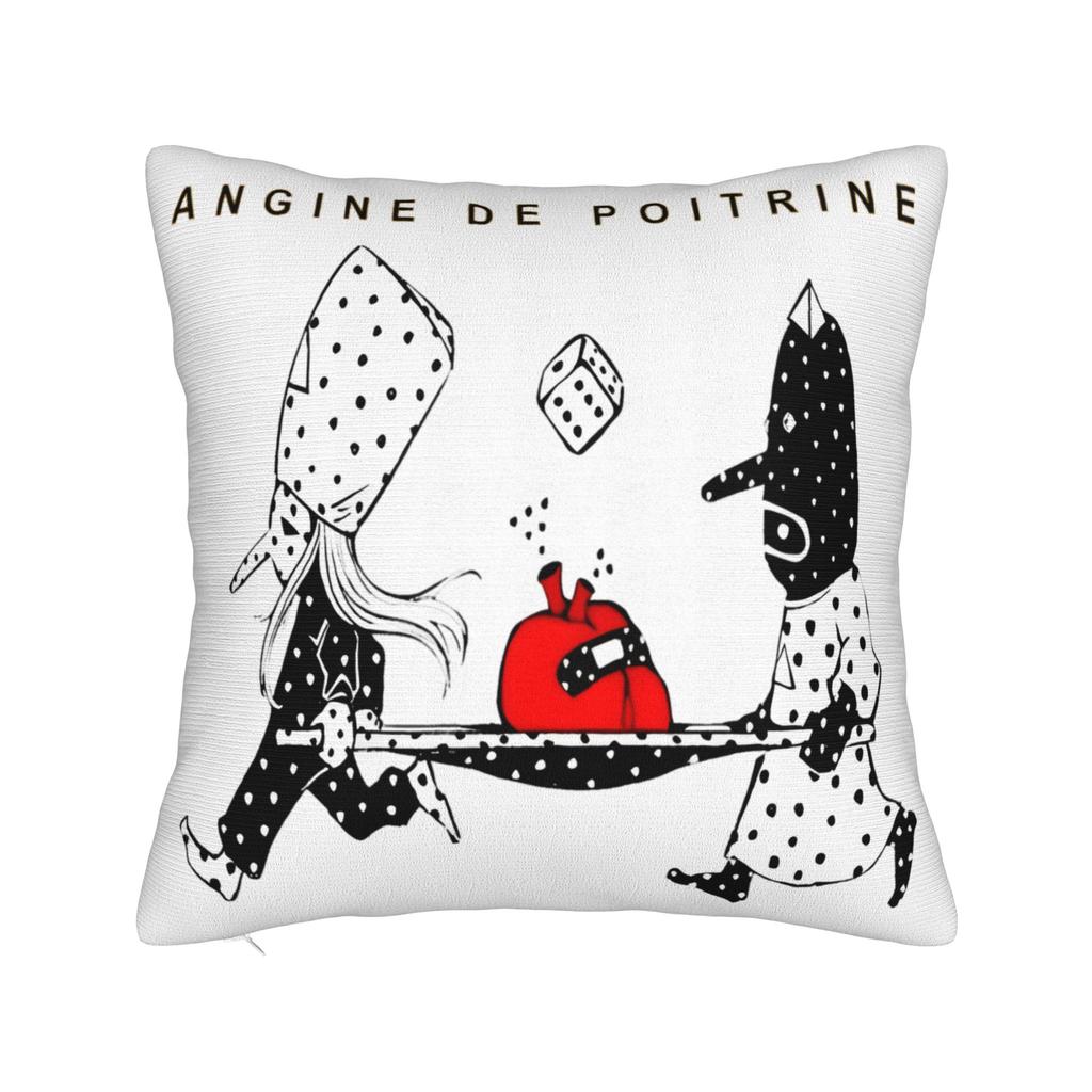 Angine De Poitrine Rock Band Pillowcases Funny Pillow Case For Chair Sofa Home Decor Design Pillow Cover