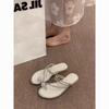 Freizeit-Sandalen Damen-Sandalen Set Zehentrenner Gefühl Fee Strasssteine Sommer Taubenei Außenbekleidung Premium