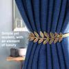 1 Pair Spring Curtain Tieback Metal Carved Elk Peacock Leaf Feather Decorative Drape Window Curtain Holder Holdbacks Curtain Accessories