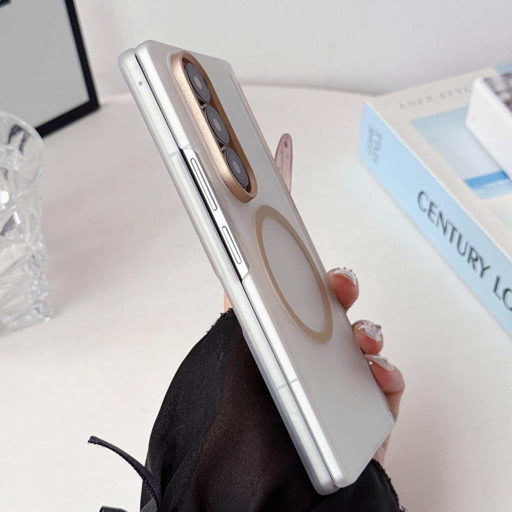 Magnetic Phone Cover for Samsung Galaxy Z Fold8 Ultra Fold 8 7 6 5 Case Bumper for Magsafe Front Matte Frame Hinge Protection