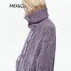 MO&Co. Women's Cable-Knit Mid-Length Wool Cardigan