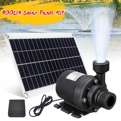 Practical Solar Water Pump Head 100W Solar Panel Low Noise Designs Accessory for Fish Pond Waterfalls Hydroponics