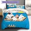 Moomin Pattern Bedding Home Decoration Birthday Gift ( 1 duvet cover + 2 pillowcase, without core),fan merchandise.