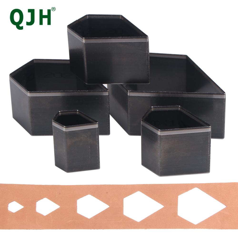 5-teiliges Lederhandwerk Schneideform-Set, Herz-, Stern-, Rautenform-Schneider, Langlebige Stanzwerkzeuge, Professionelle Schablonenform