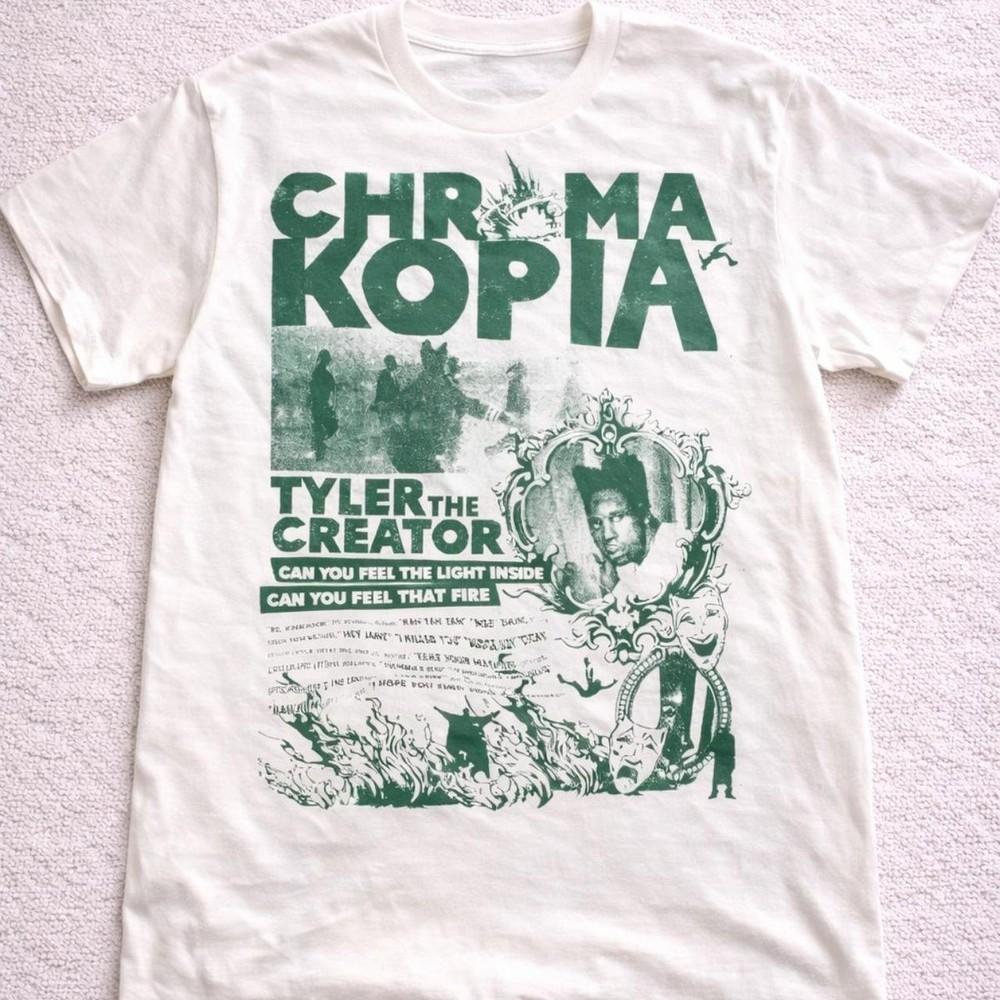 90s CHROMAKOPIA Tyler The Creator Rare Design White T shirt NH26461 Unisex T-Shirt XL