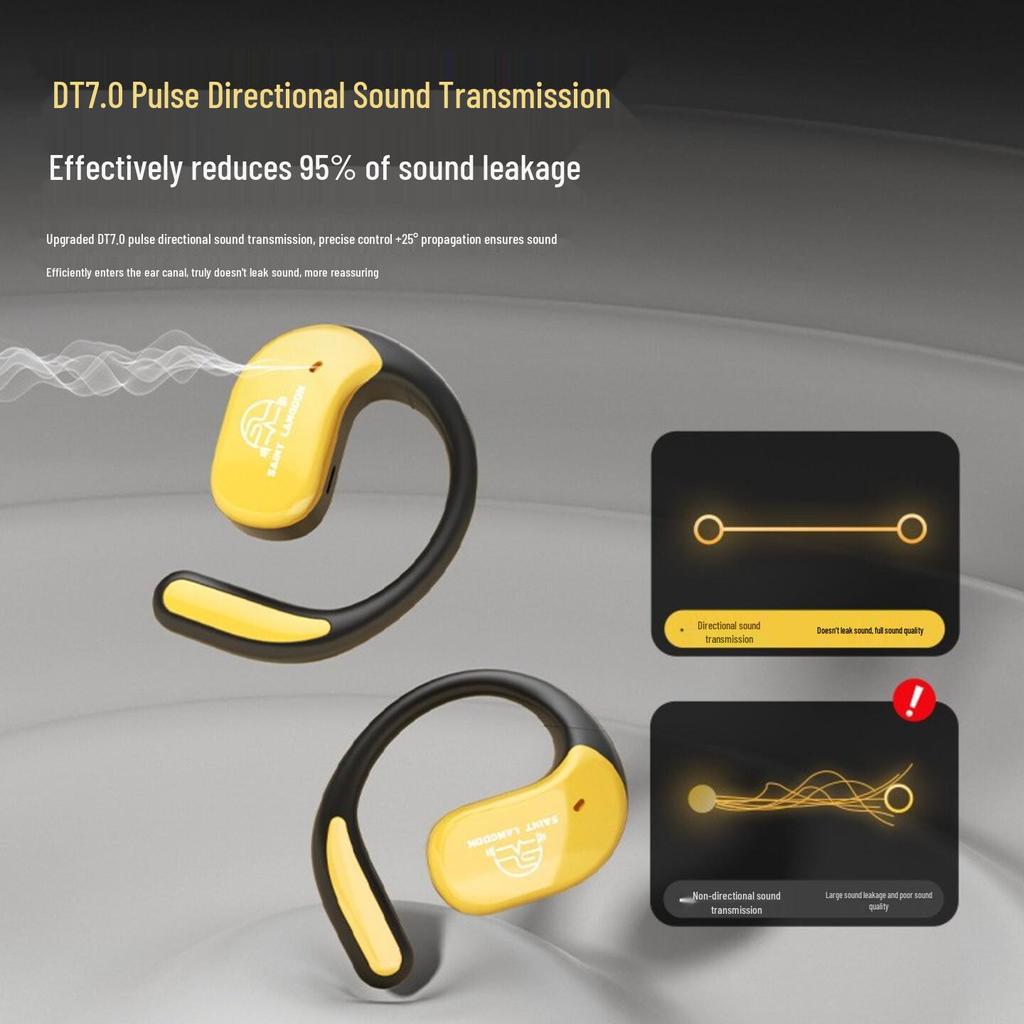 Bone Conduction Sports Ear-Hook Earbuds: High Sound Quality, Ultra-Long Battery, Universal for Phones