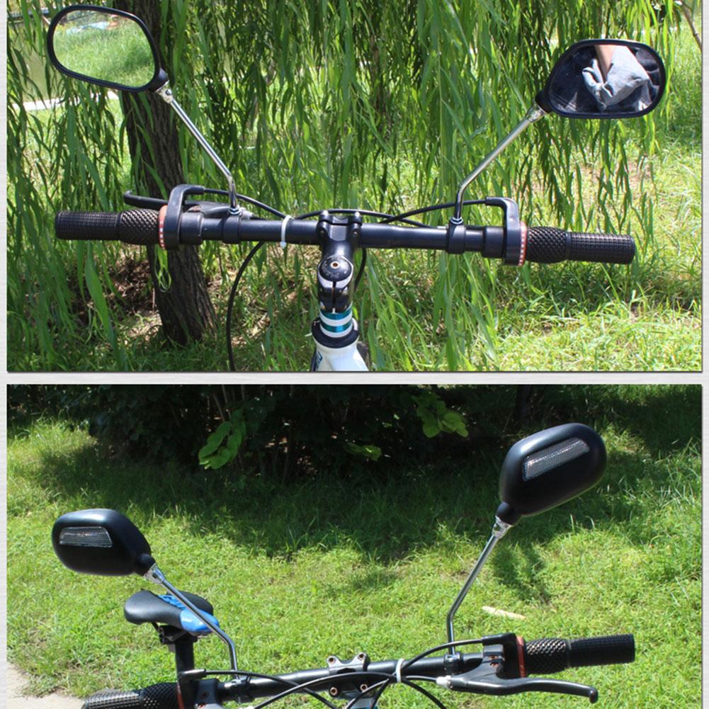 1 Pair Cycling Mountain Bike Handlebar Back View Mirror 360 Rotation with   Reflectors