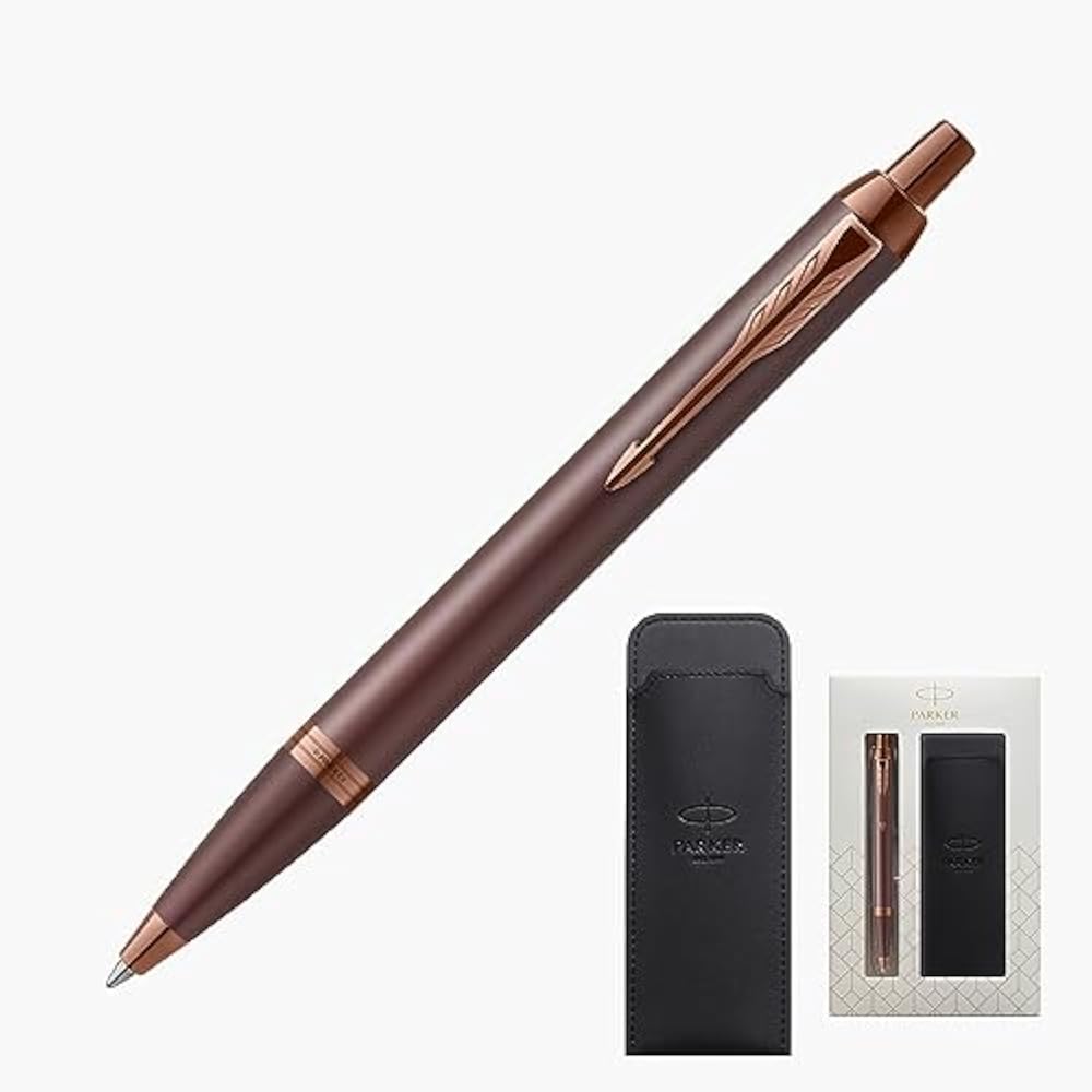 PARKER Parker Ballpoint Pen IM Monochrome Burgundy BGT Medium Oil-based Pen with Sheath, Gift Box...
