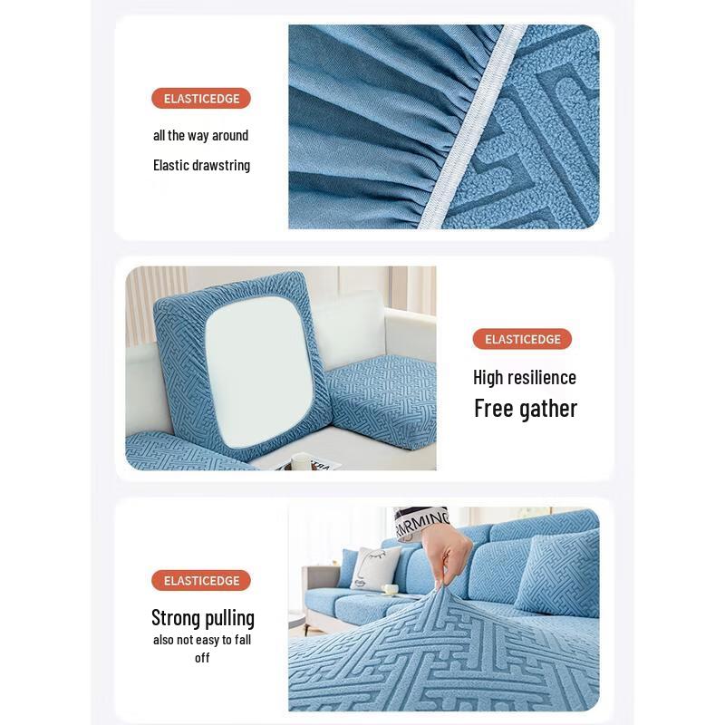 HANDUNYOU Vitality Orange Full-Wrap Sofa Cover