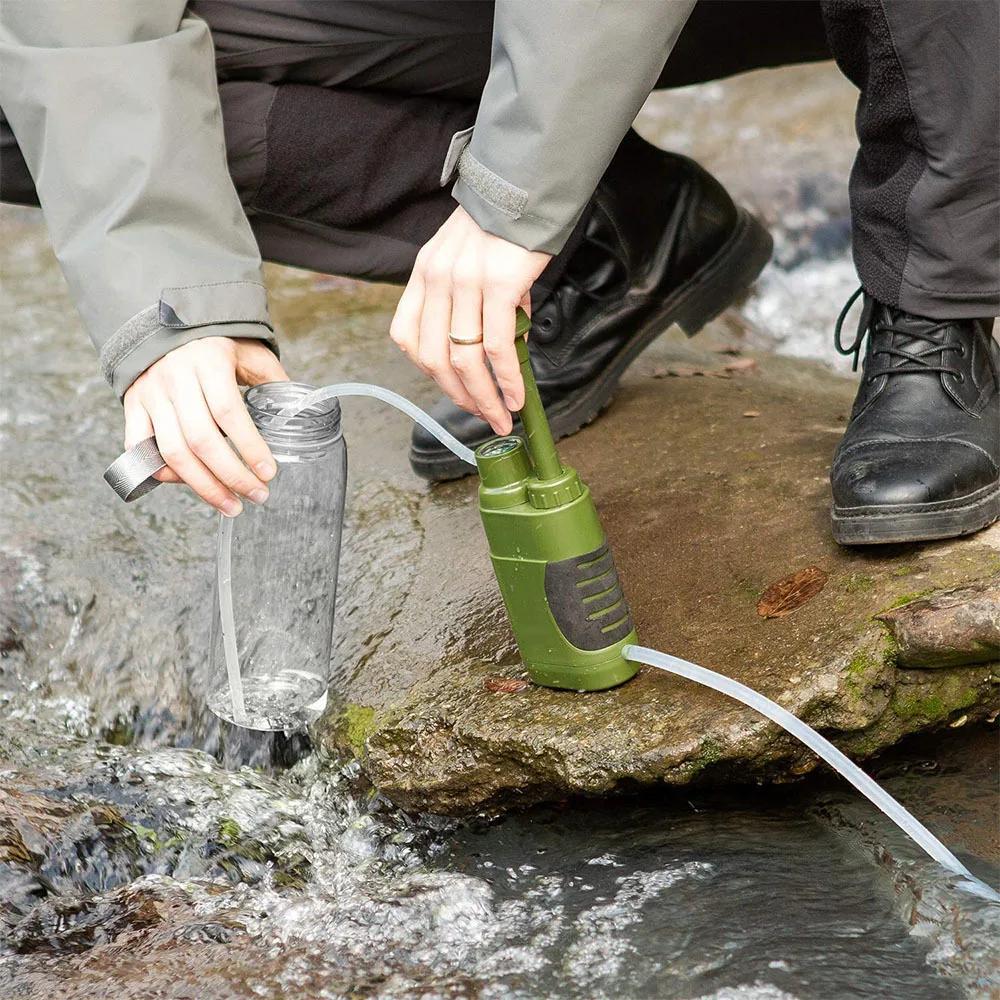 Outdoor Water Filter Survival Portable Water Filter for Drinking Water Emergency Package for Camping Hiking Survival Accessories