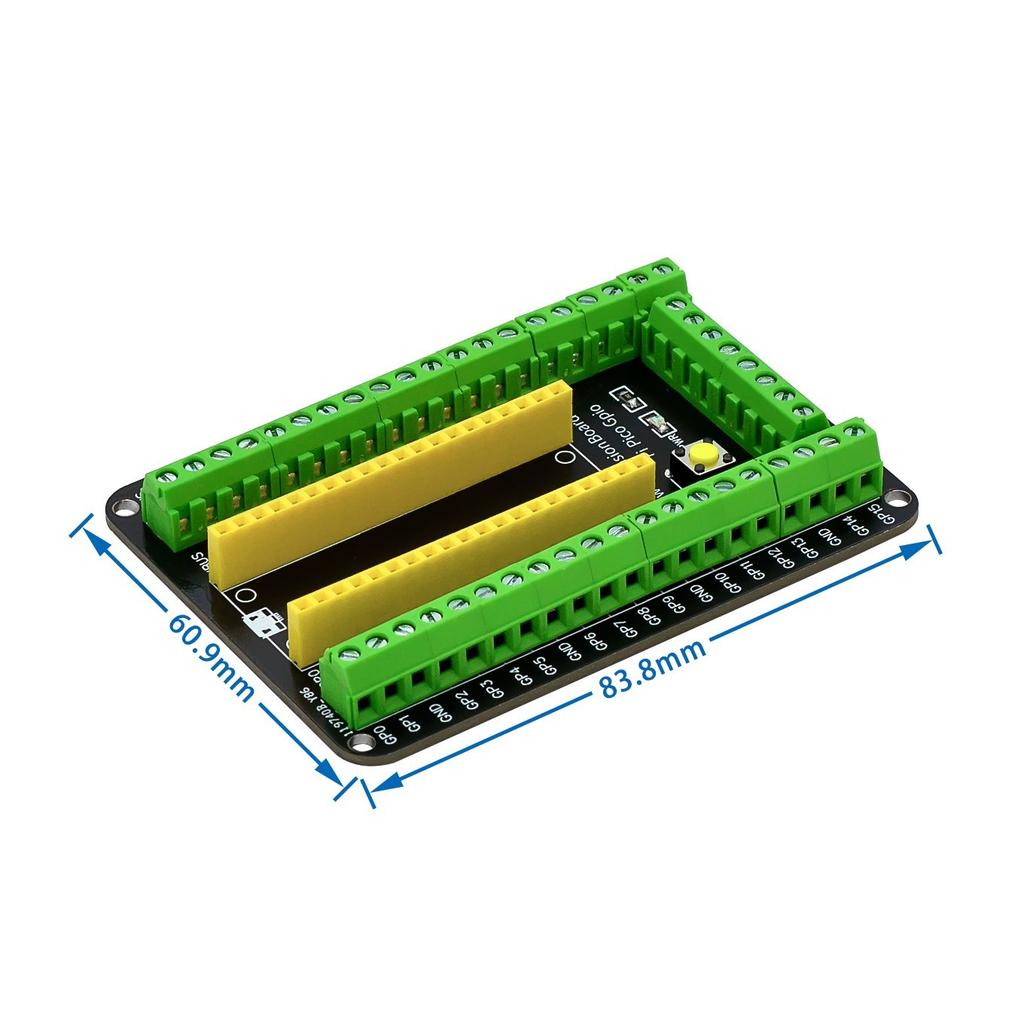 Κάρτα Επέκτασης Raspberry Pi Pico Διασπάσεις GPIO Προσαρμογέας Επέκτασης Ενσωματωμένες Αρσενικές και Θηλυκές Κεφαλίδες για Pico