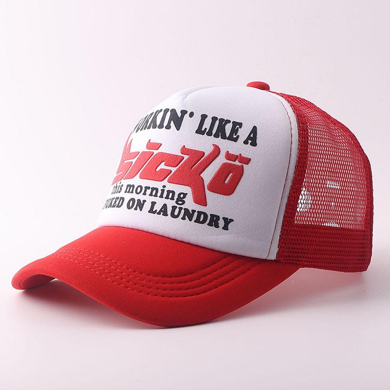 New printed baseball cap European and American outdoor breathable truck driver mesh cap