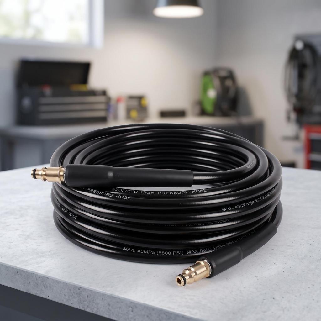 Pressure Washer Hose with Push To Connect Fittings Braided Quick