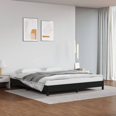 Vidaxl Bed Frame, Black, 180X200 Cm, Faux Leather