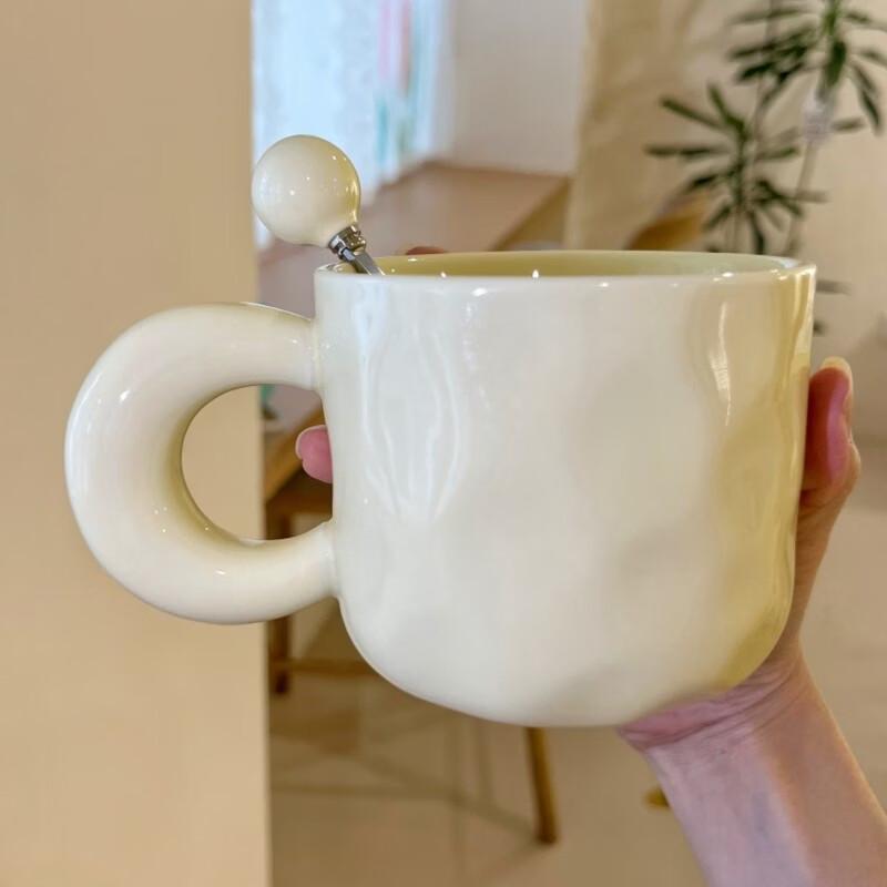 ZISIZ Cream Style Aesthetic Ceramic Mug