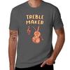 Cute Violin Treble Maker Music Pun Tshirt Basic Short Sleeve Tshirt For Unisex