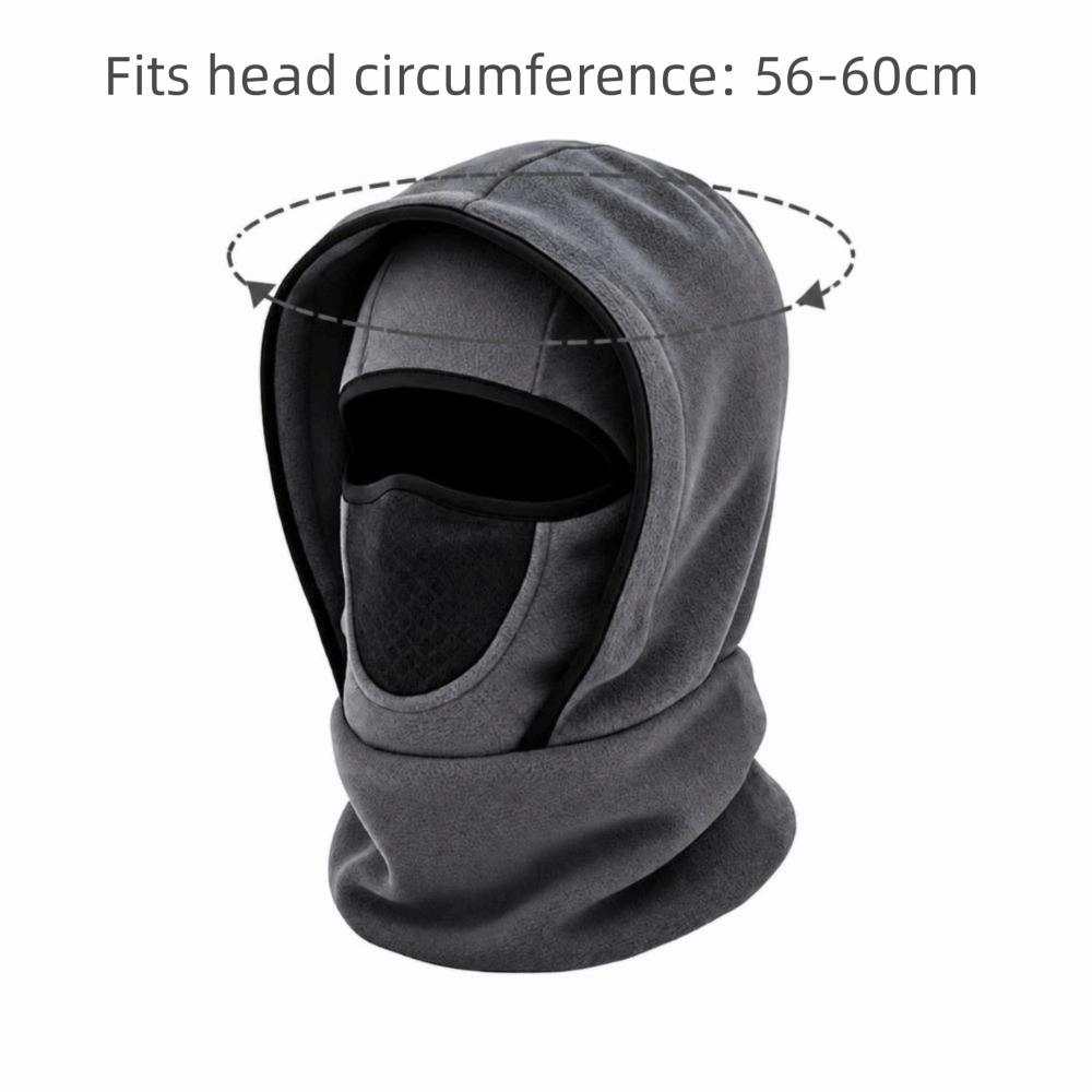Fleece Lining Winter Balaclava Hat Thermal Insulation Face Neck Warmer Unisex Winter Outdoor Cap