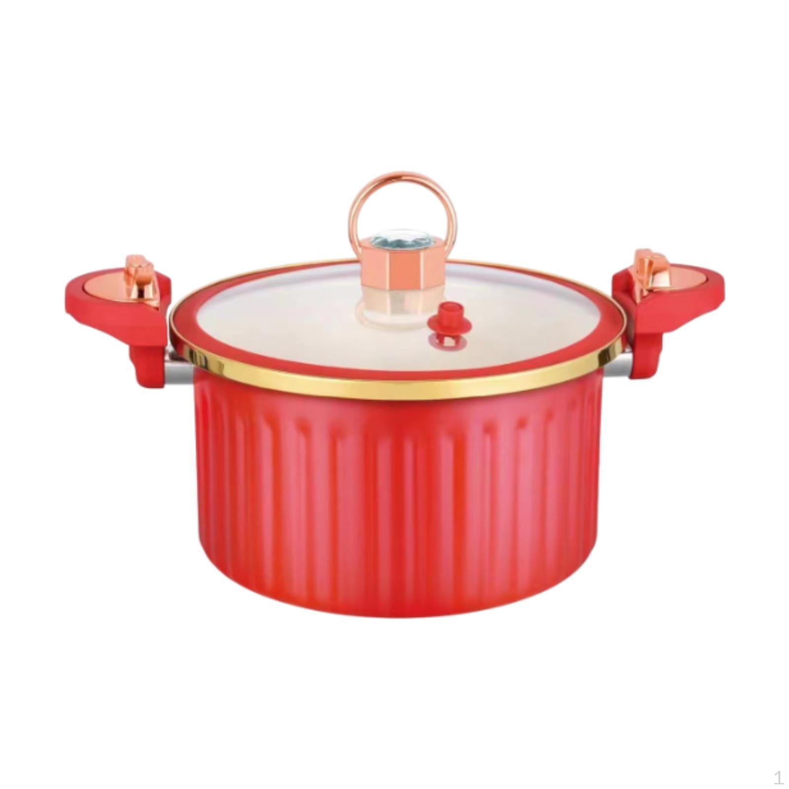 Микро-скороварка с двумя ручками для тушения, 8 л, многофункциональная, с крышкой, посуда, антипригарная, для супа