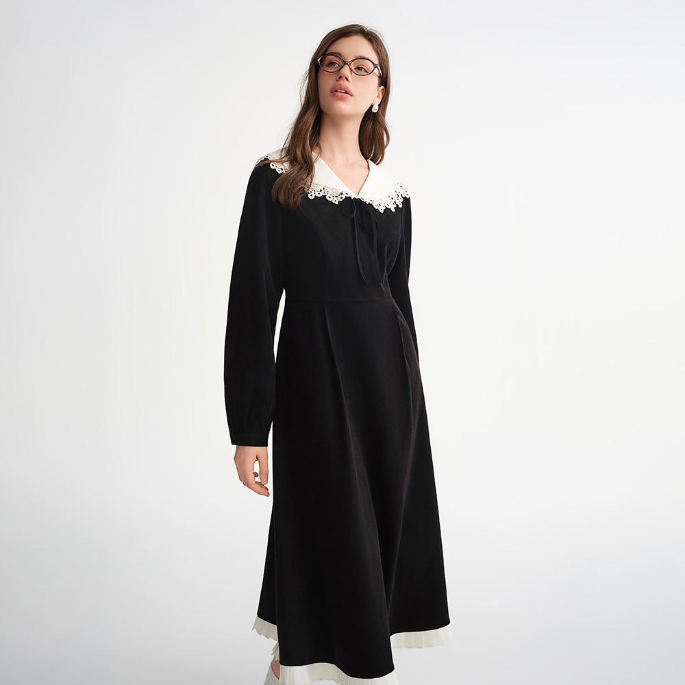 Eiaenlei Ar_White Point Collar Dress