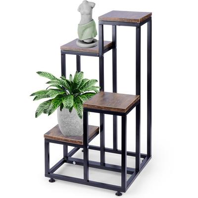 Metal Flower Stand 4-Tier, Tiered Stand for Pots, Plants, and Flowers