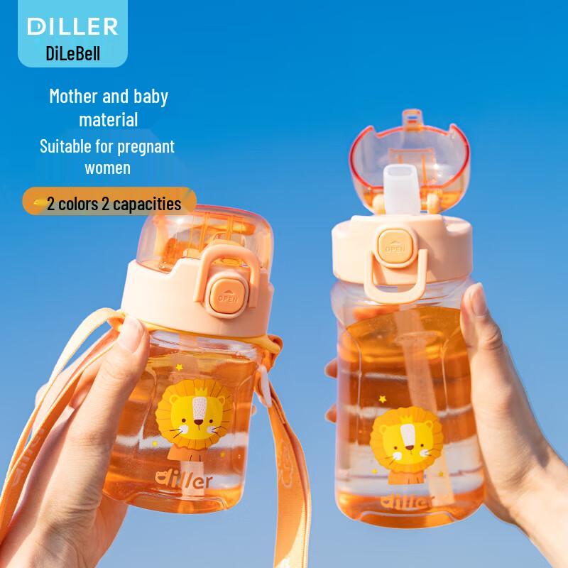 Diller Korean Style Portable Sports Straw Water Bottle