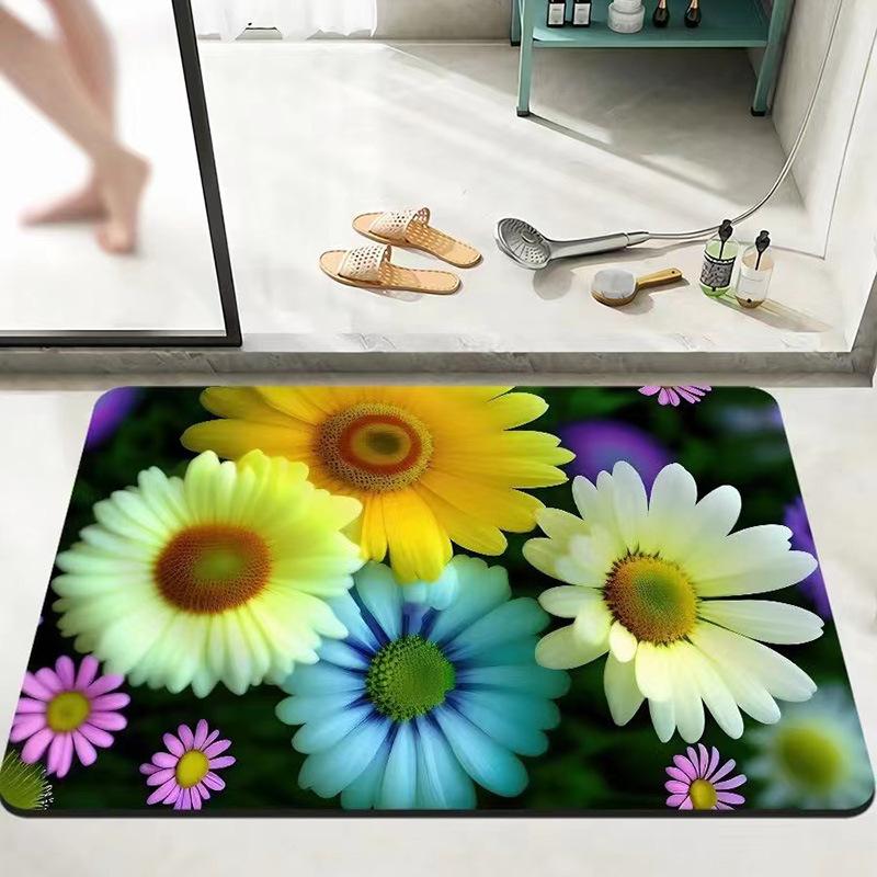 Bathroom Absorbent Soft Pad Quick-Drying Toilet Non-Slip Floor Mat Kitchen Toilet Dirt-Resistant Foot Pad Door Mat Manufacturer Wholesale