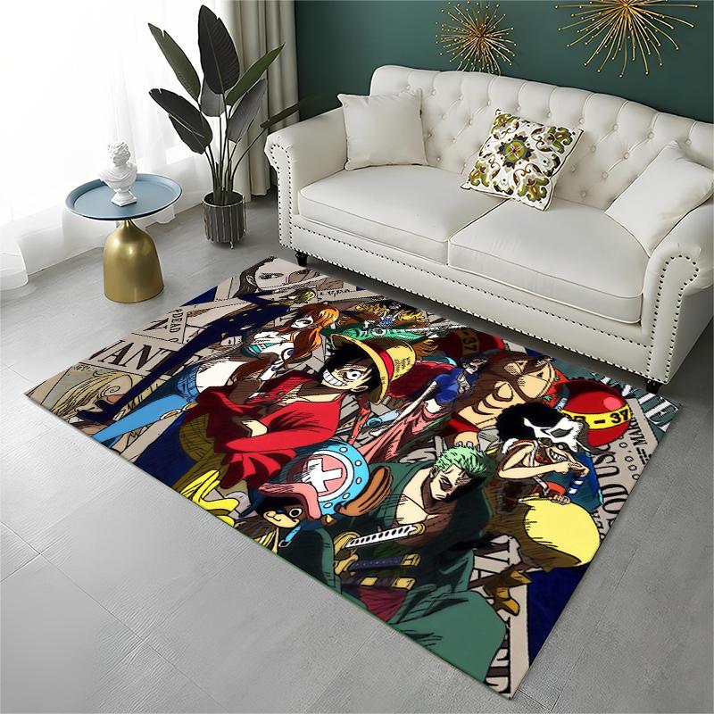 Anime Zoro One P-Piece Cartoon Carpet Rug for Playroom Bedroom Living Room Sofa Home Decor,kid Area Rug Non-slip Floor Mat