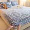 1 Pc Warm Coral Velvet Fitted Sheet Elastic Mattress Cover Fluffy Coral Fleece Bed Sheet Winter Warm and Cosy Plush Fitted Sheet