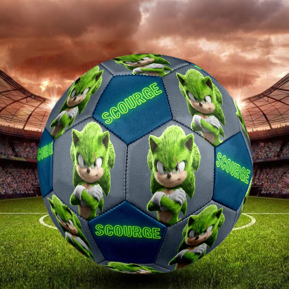1pc Sonic the Hedgehog Soccer Ball Size 5 Indoor Soccer Ball Fashion Colorful Backyard Game - Great For Sports Fans Gift HE44
