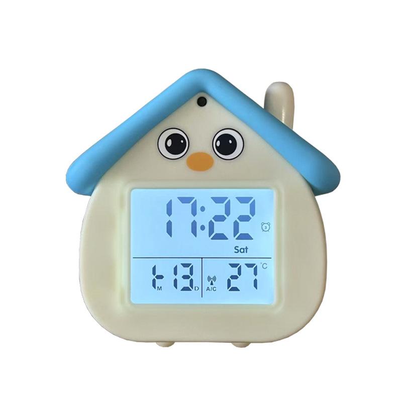 Multifunction AI Voice Smart Alarm Clock Student Learning Voice Control Air Conditioner Night Light Charging