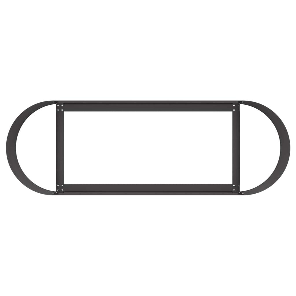 Raised Garden Bed Black 120 X 40 X 40 Cm Steel