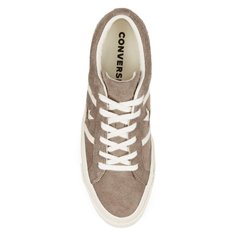 Converse One Star Academy Low Top Suede Retro Non-slip Wear-resistant Lightweight Low-top Skate Shoes Unisex Gray and White