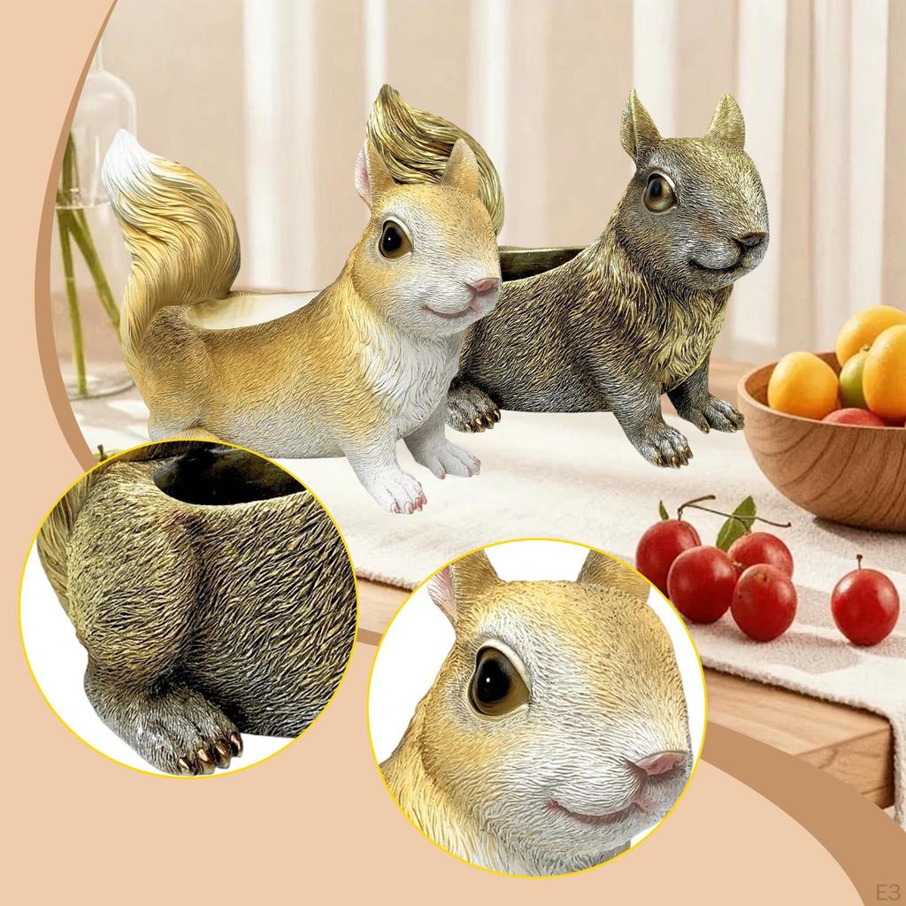 Decorative Collectible Squirrel Statue, Storage Item, Animal Sculpture for Housewarming, Wardrobe,