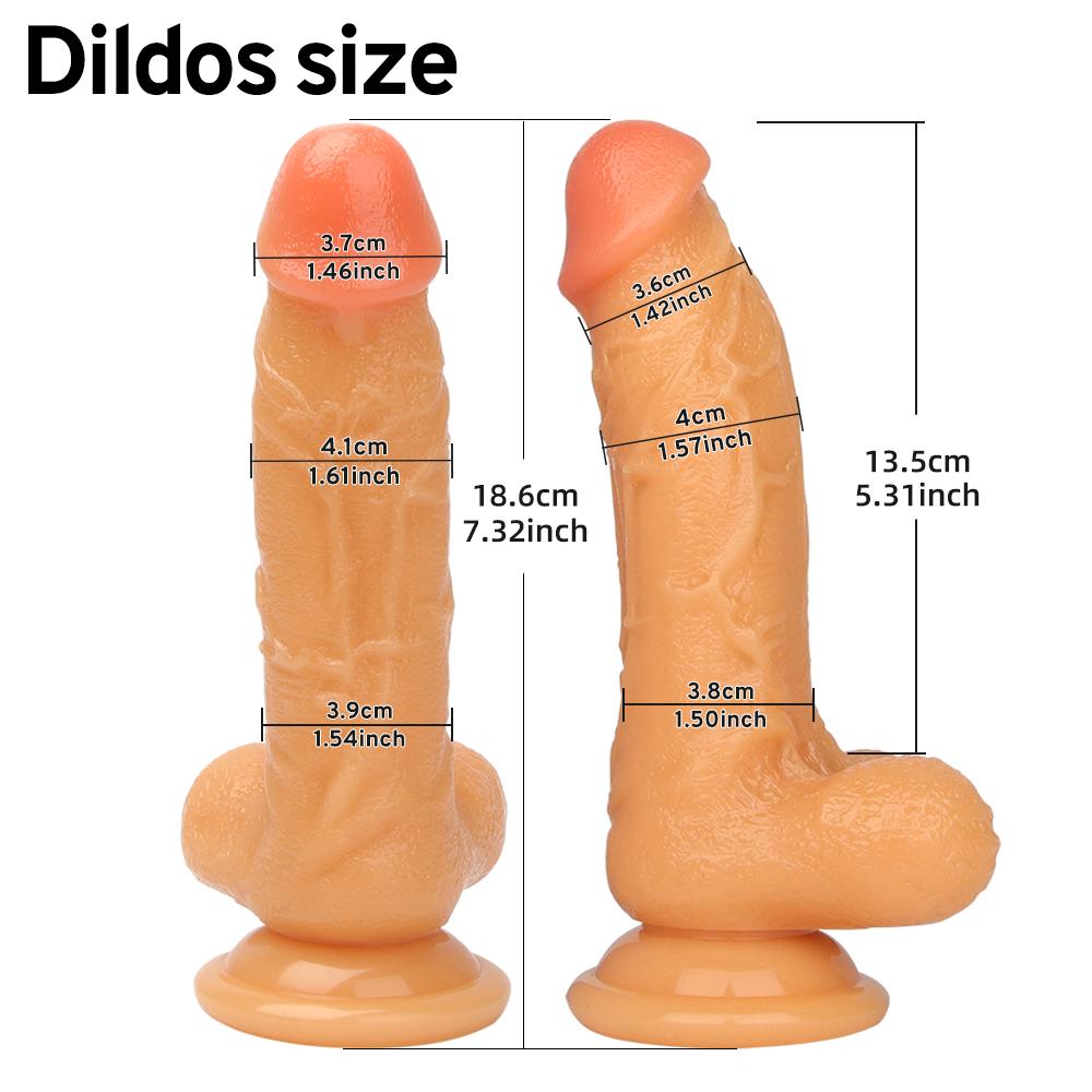 Silicone Realistic Dildo Women's Lesbian Rubber Dildo with Suction Cup Big Dick Penis Sexy Adult Toy