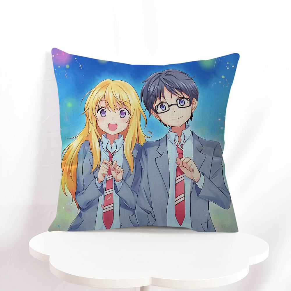 Anime Y-Your L-Lie In A-April Kissenbezug 30x50 Polyester Sofakissen Dekorative Zierkissen Heimdekoration Kissenbezug