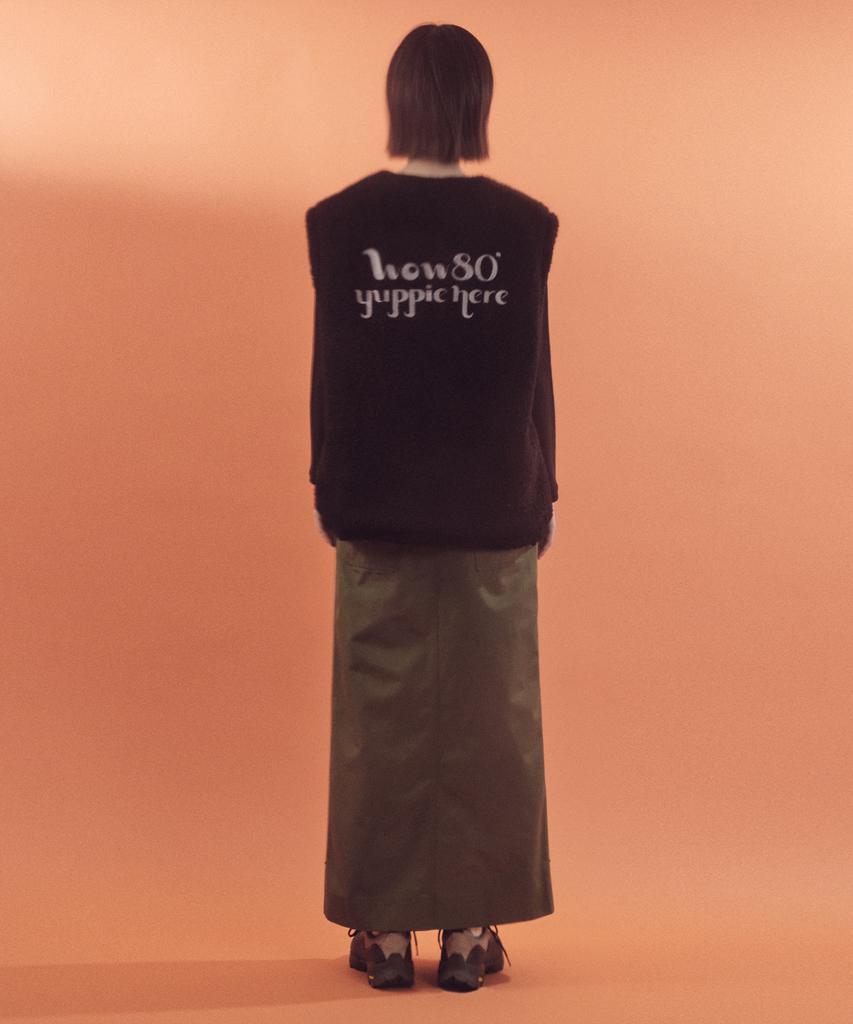 Mayol Unisex Alpaca Embroidered Reversible Vest_Black