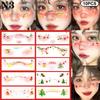Christmas Face Sticker Corner Of Eyes Sticker Temporary Tattoos Body Art Party Self Adhesive Love Creative Cute Colorful Sweet